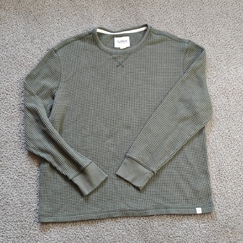 UpWest Men's Olive Crewneck Sweater